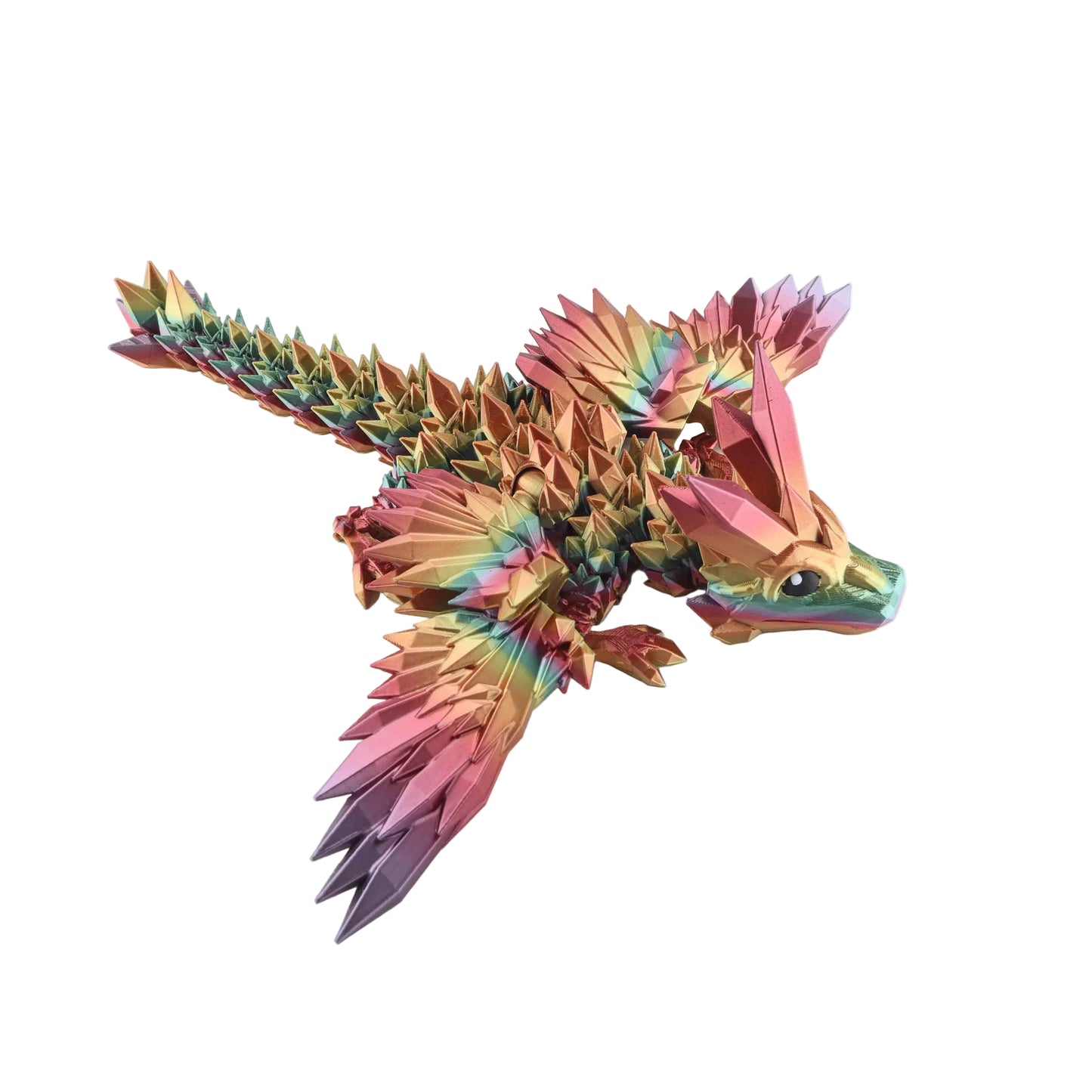 Crystal Wing Baby Dragon | 3D-Printed Articulated Fantasy Fidget Toy