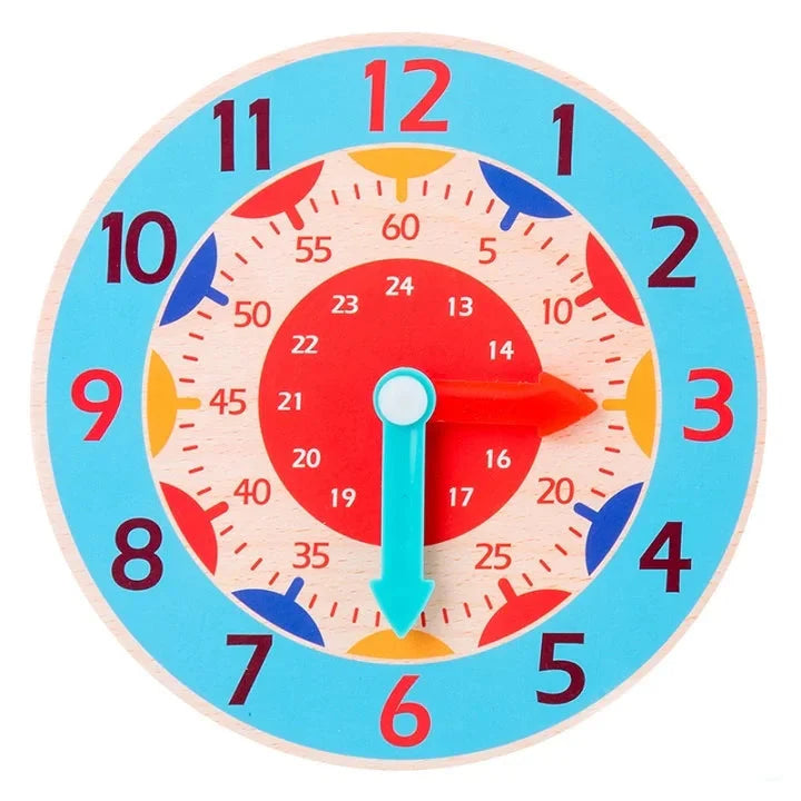 Montessori Wooden Clock Time Learning Toy