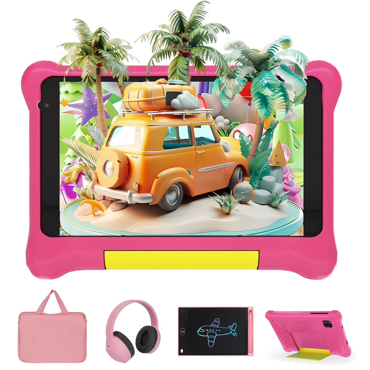 Kids Tablet 7 Inch, Android 13 Allwinner Go Quad Core, 5GB(2+3) RAM + 32GB ROM, 128GB Expansion, HD Display, Wi-Fi, Children Tablet with Parent Control - Blue