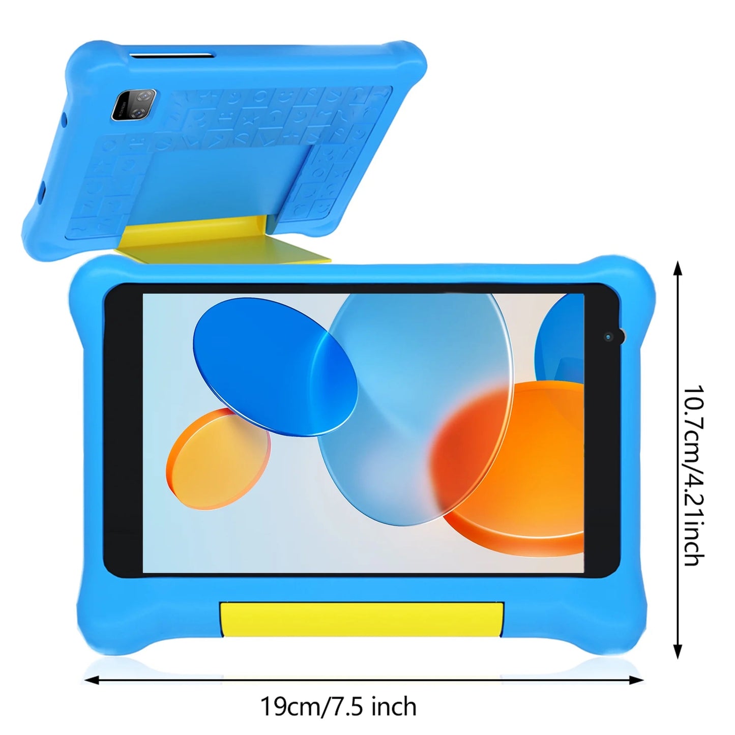 Kids Tablet 7 Inch, Android 13 Allwinner Go Quad Core, 5GB(2+3) RAM + 32GB ROM, 128GB Expansion, HD Display, Wi-Fi, Children Tablet with Parent Control - Blue