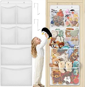 Over-the-Door Stuffed Animal Storage Organizer | Plush Companion Care for Sensory-Friendly Bedrooms & Caregiver-Friendly Routines