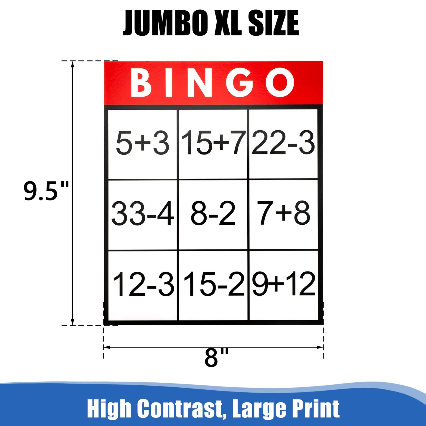 Jumbo XL size and high contrast large print feature callout graphic for Assistex Bingo for Seniors — Assistex via EOWD Autism Living