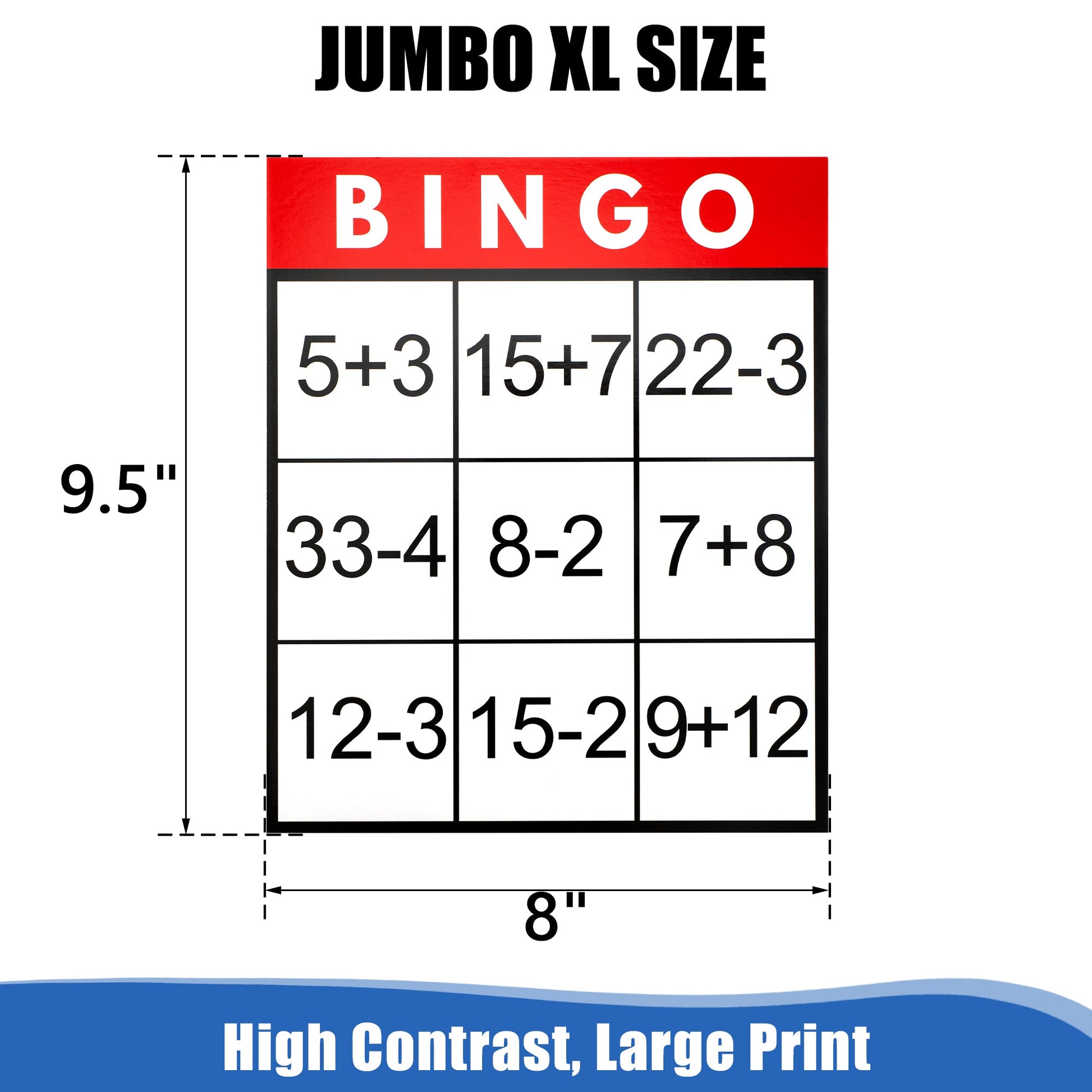 Jumbo XL size and high contrast large print feature callout graphic for Assistex Bingo for Seniors — Assistex via EOWD Autism Living