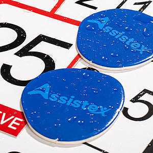 Large print high-contrast bingo card with bold numbers on white background — Assistex via EOWD Autism Living