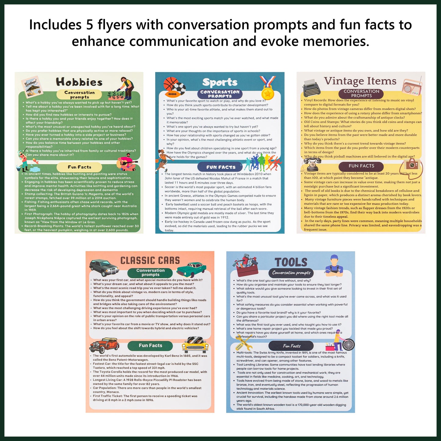 Open activity ideas booklet showing dementia-friendly engagement prompts and caregiver activity suggestions — Assistex via EOWD Autism Living

