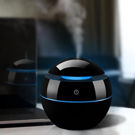 Ultrasonic Wood Aroma Oil Diffuser & Air Humidifier with Soft LED Light | Sensory-Friendly Home Comfort