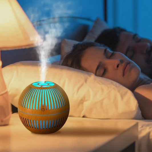Mini USB Aroma Essential Oil Diffuser & Ultrasonic Air Humidifier | 7 Color LED | Small-Space Sensory Comfort
