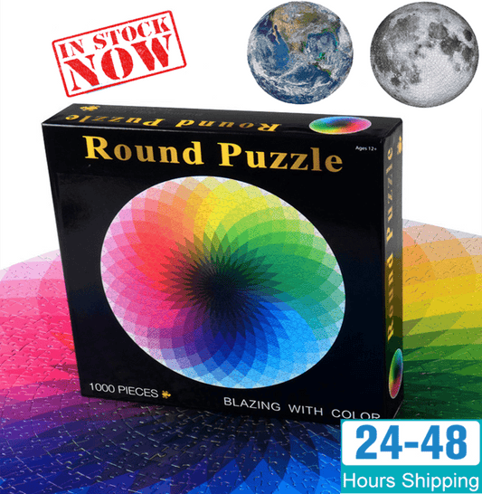 1000-Piece Round Puzzle | Quiet Focus, Visual Pattern & Screen-Free Relaxation for Families