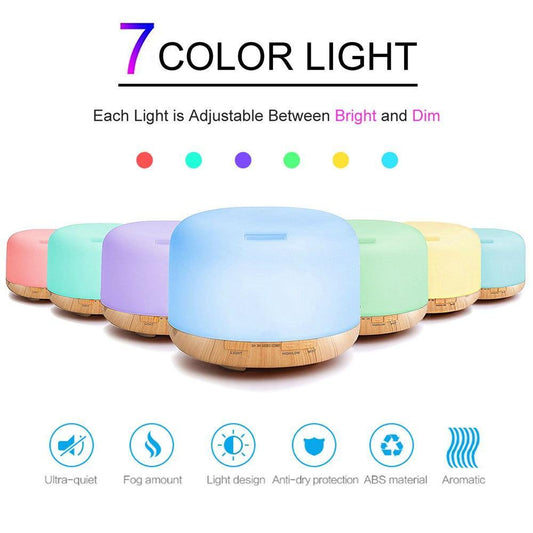 Ultrasonic Essential Oil Diffuser & Cool Mist Humidifier | 300ml & 500ml | Sensory-Friendly Home Comfort