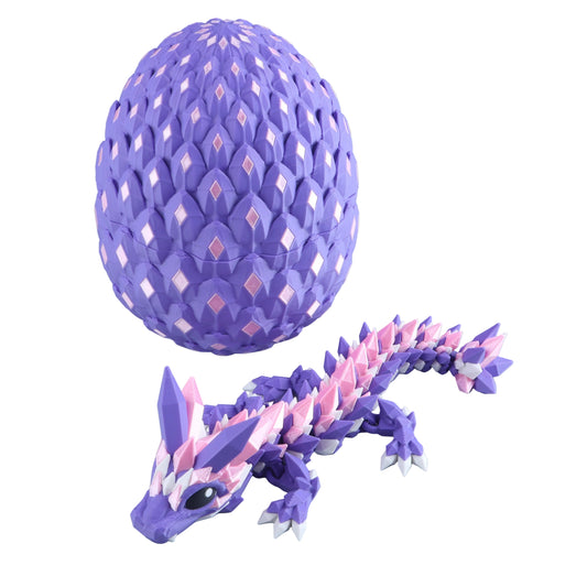 Crystal Baby Dragon | Compact 3D-Printed Fantasy Fidget Toy & Collectible