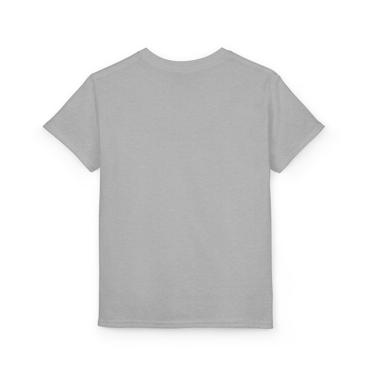 Back view of the plain Sport Grey youth T-shirt — EOWD Autism Living.