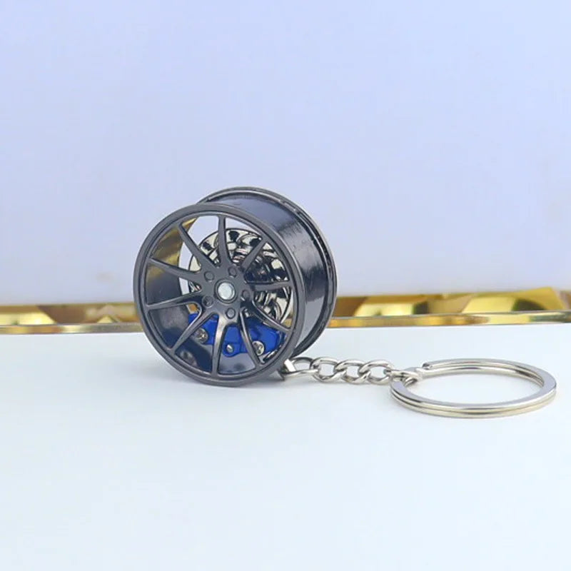 3D Car Tire Brake Disc Keychain | Fidget Toy Key Ring