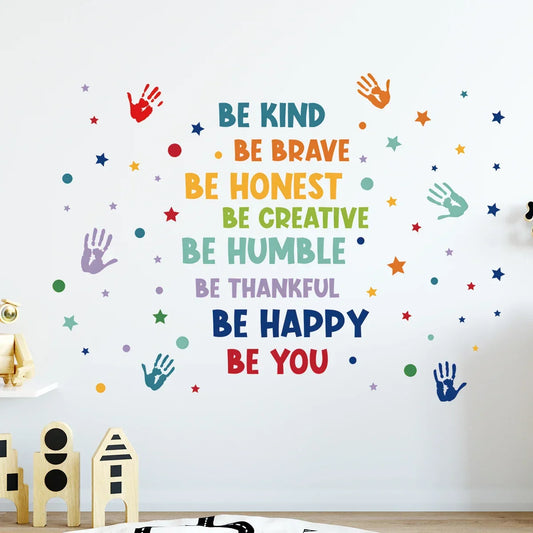 Colorful Inspirational Phrase Wall Stickers | Identity-Affirming Decals for Kids & Home