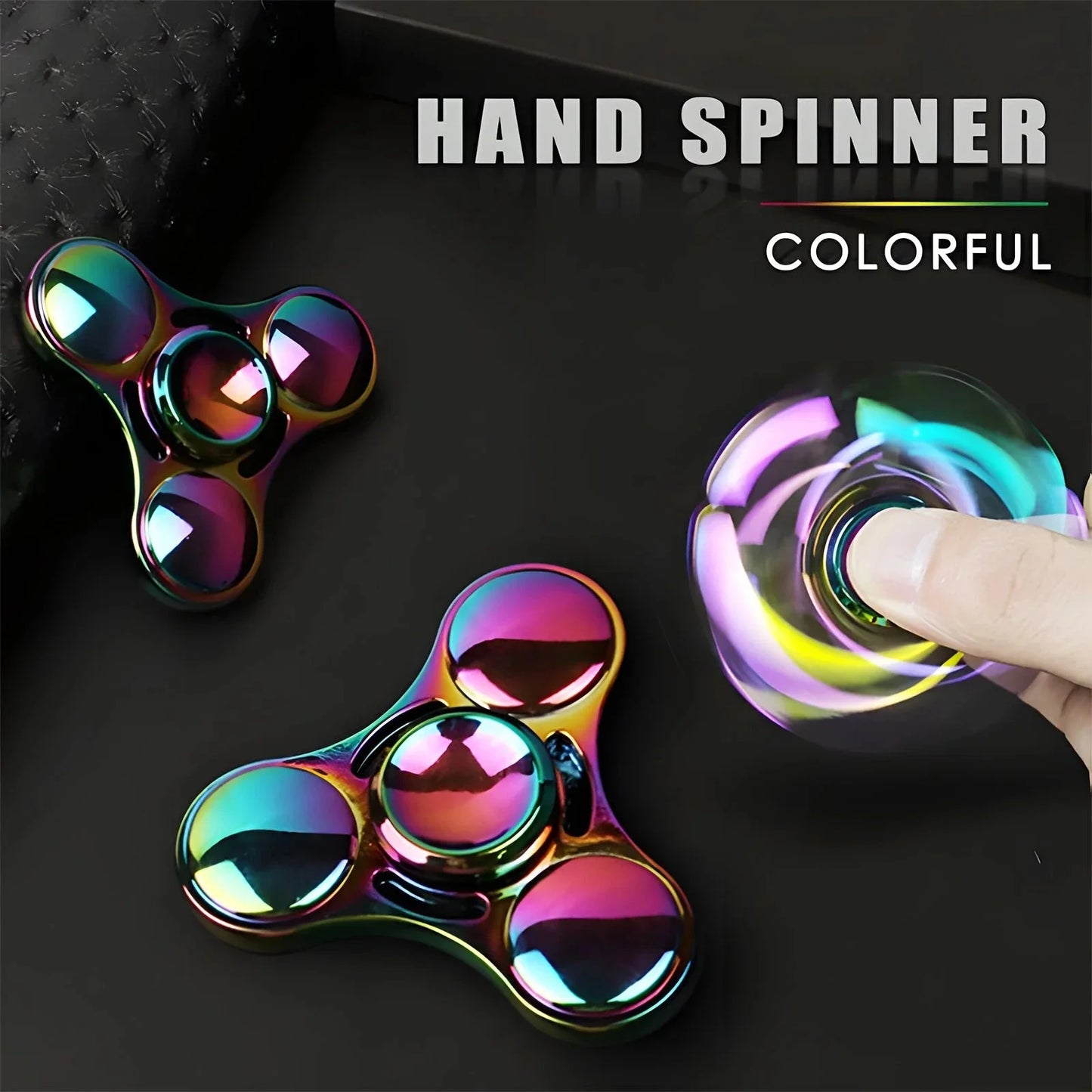 Stainless Steel Fidget Spinner – High-Speed Precision Metal Hand Spinner | 3+ Minute Spin Time for EDC, ADHD & Anxiety Relief