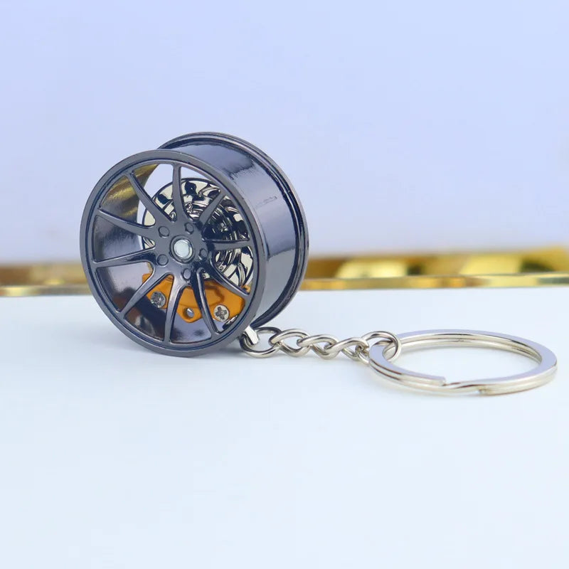 3D Car Tire Brake Disc Keychain | Fidget Toy Key Ring