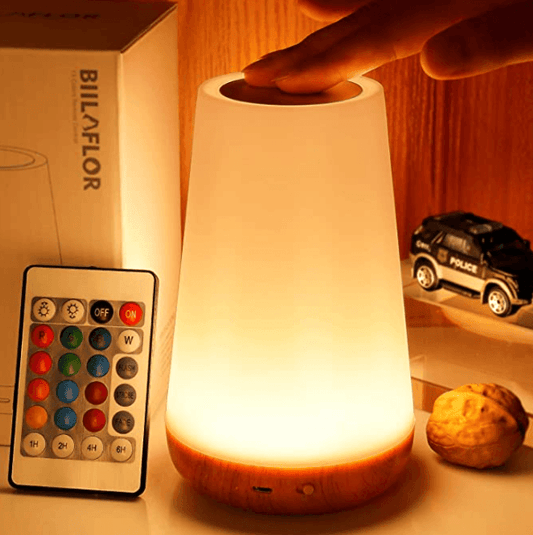 USB Touch Table Lamp | 5-Level Dimming, 13 Color Options & Sensory-Friendly Adjustable Lighting
