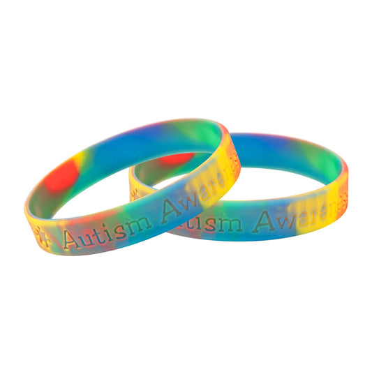 Autism Awareness Silicone Bracelet | Child Size, Puzzle Piece Design, Optional Awareness Wear