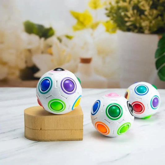 Rainbow Ball Fidget Puzzle | Tactile Play, Quiet Focus & Busy Hands for Kids & Adults