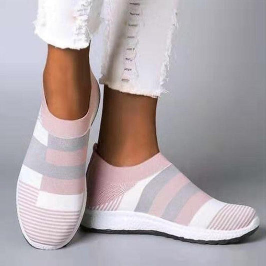 Women's Knitted Slip-On Espadrille Sneakers | Sock-Style Fit, Breathable, Flat