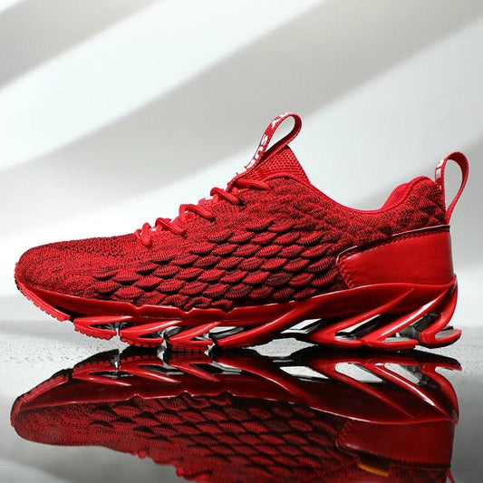 Men's Breathable Hexagonal Mesh Running Sneakers | Non-Slip, Cushioned, Modern Athletic