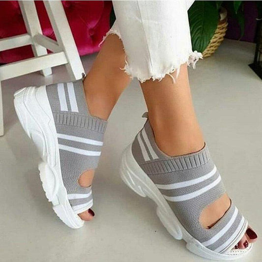 Women's Breathable Platform Sandals | Elastic Ankle, Lightweight Summer Comfort
