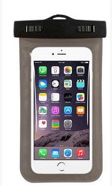 STEVVEX waterproof phone pouch in dark blue shown with phone inside on white background — STEVVEX Gadgets via EOWD Autism Living
