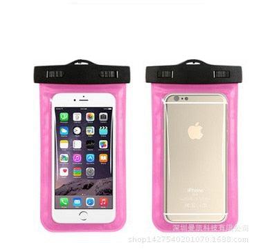 STEVVEX waterproof phone pouch in pink shown with phone inside on white background — STEVVEX Gadgets via EOWD Autism Living