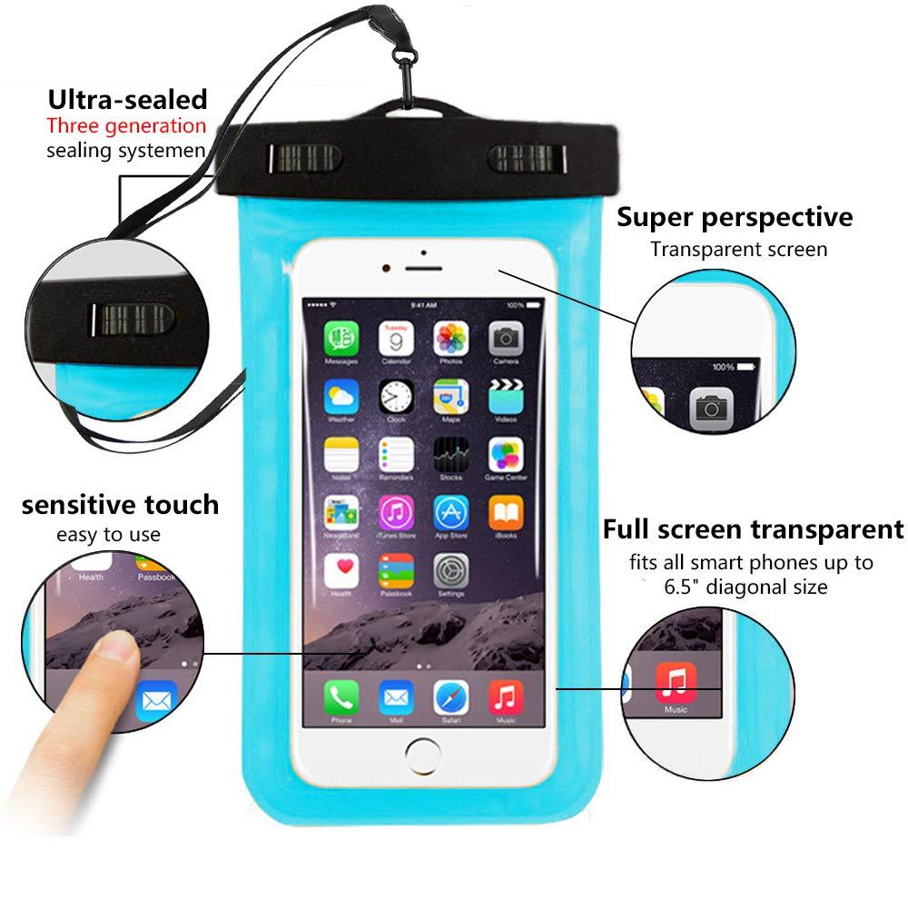 Infographic showing STEVVEX waterproof phone pouch strap attachment and carry features — STEVVEX Gadgets via EOWD Autism Living