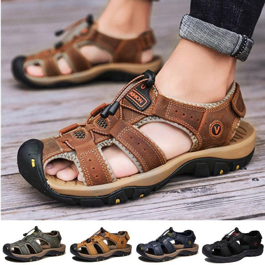 Men's Closed Toe Water-Friendly Sandals | Outdoor Comfort for Beach, Hiking, Travel & Active Family Life