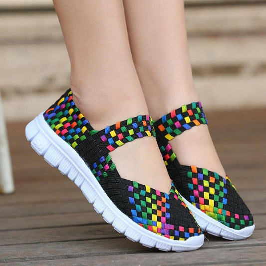 Women's Slip-On Mesh Espadrille Flats | Breathable, Lightweight, Easy Wear