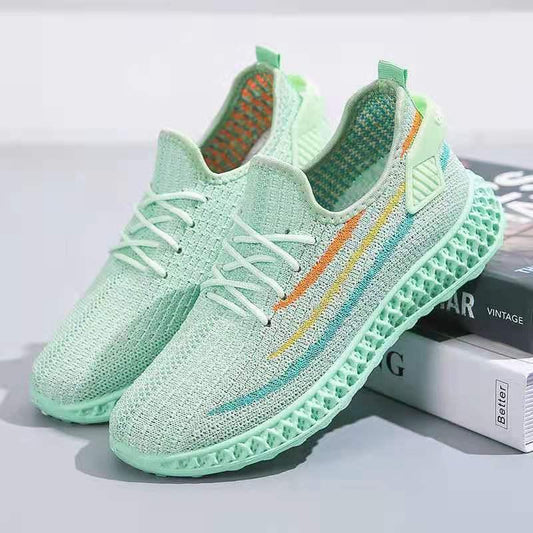 Women's Woven Mesh Slip-On Running Sneakers | Breathable, Non-Slip, Summer Sport & Walking